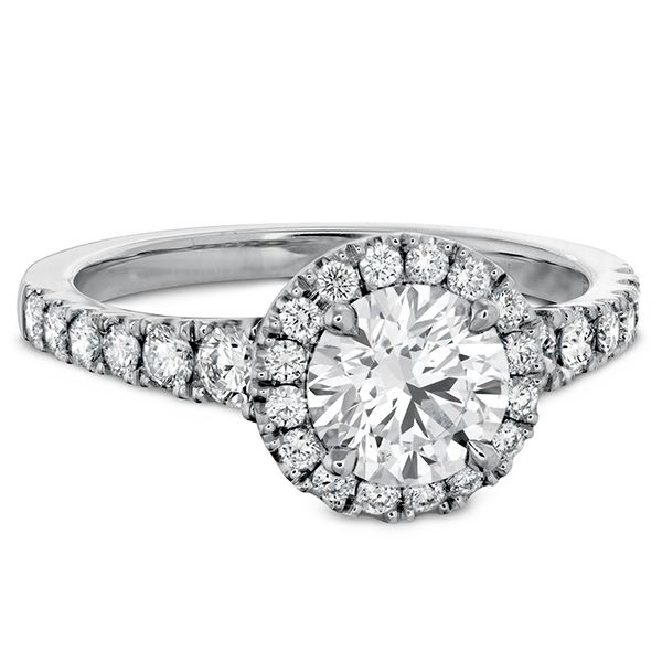 0.55 ctw. Transcend Premier HOF Halo Engagement Ring in Platinum Image 3 Romm Diamonds Brockton, MA