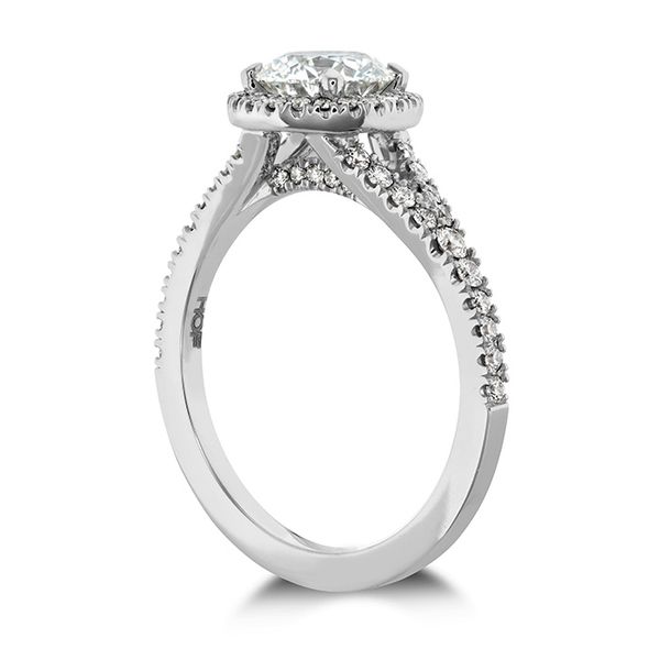 0.35 ctw. Transcend Premier HOF Halo Split Shank Engagement Ring in 18K White Gold Image 2 Romm Diamonds Brockton, MA