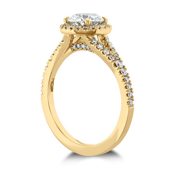 0.35 ctw. Transcend Premier HOF Halo Split Shank Engagement Ring in 18K Yellow Gold Image 2 Becky Beauchine Kulka Diamonds and Fine Jewelry Okemos, MI