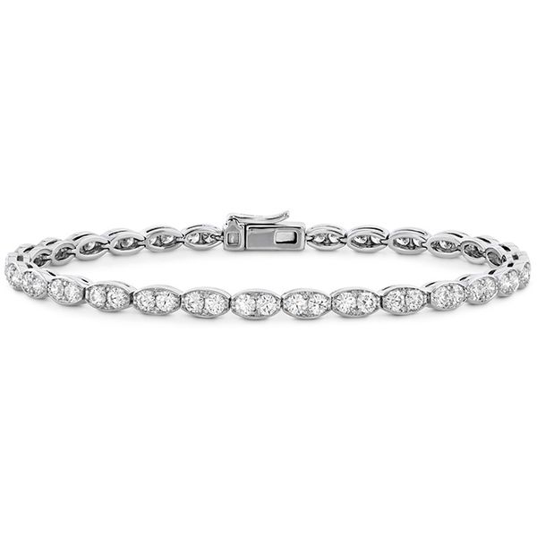 3.2 ctw. Lorelei Floral Diamond Line Bracelet - L in 18K White Gold Valentine's Fine Jewelry Dallas, PA