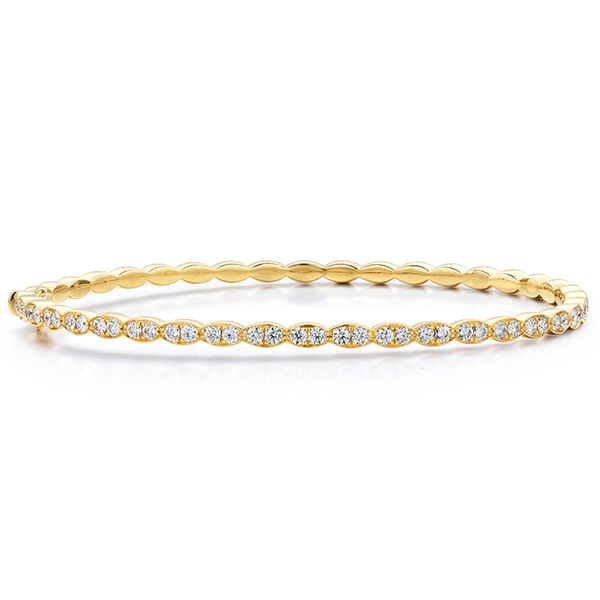 0.98 ctw. Lorelei Floral Diamond Bangle in 18K Yellow Gold Valentine's Fine Jewelry Dallas, PA