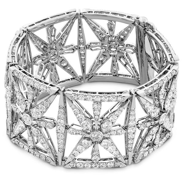 22.5 ctw. Triplicity Diamond Cuff Bracelet in 18K White Gold Image 2 Galloway and Moseley, Inc. Sumter, SC