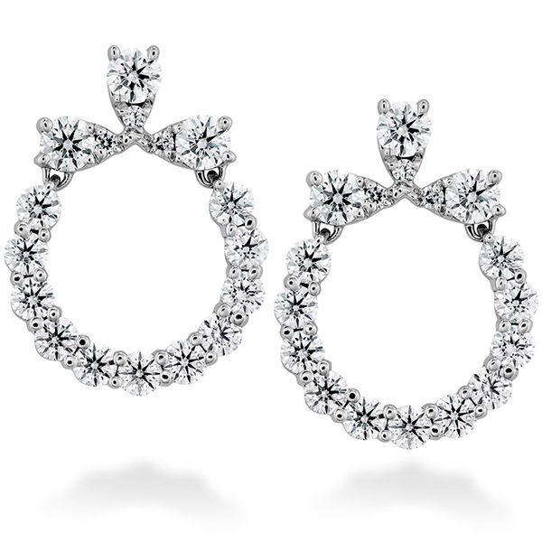 1 ctw. Aerial Circle Earrings in 18K White Gold Romm Diamonds Brockton, MA