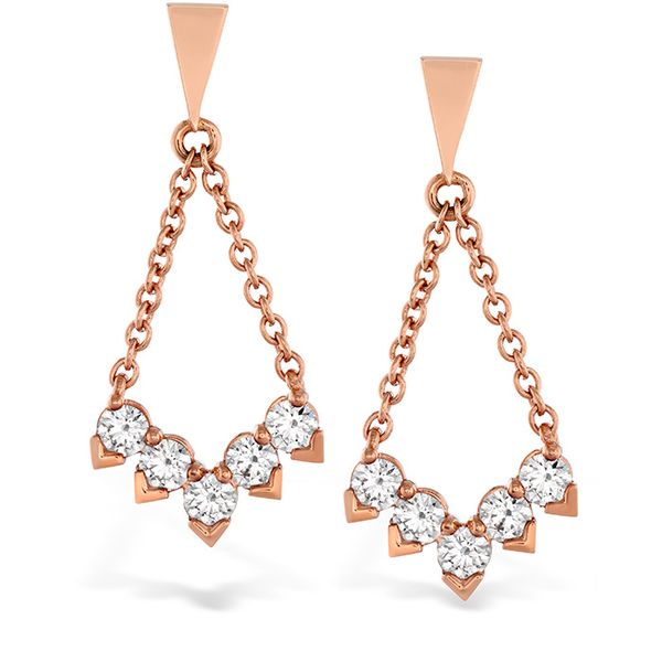 0.8 ctw. Aerial Diamond V Drop Earrings in 18K White Gold Romm Diamonds Brockton, MA