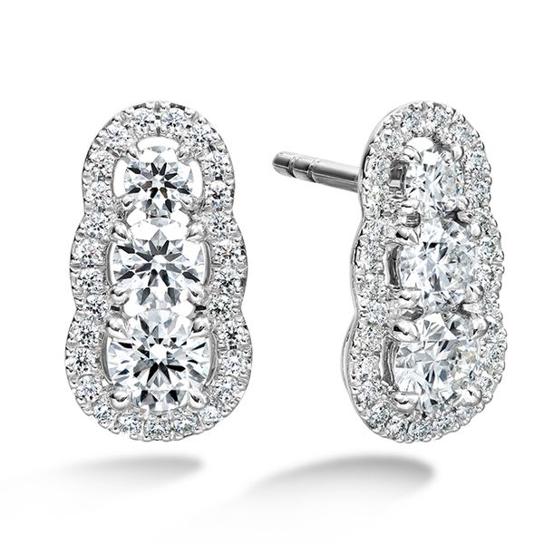 1.27 ctw. Aurora  Earrings in 18K White Gold Romm Diamonds Brockton, MA