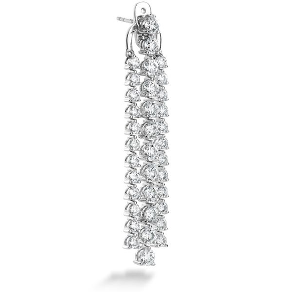 7.67 ctw. Cascade Stiletto Earring 3 Row in 18K White Gold Image 2 Sanders Diamond Jewelers Pasadena, MD