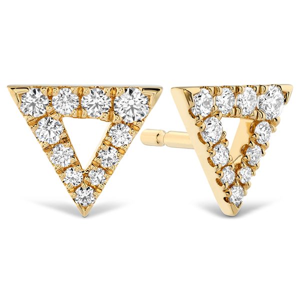 0.2 ctw. Charmed Triangle Earrings in 18K Yellow Gold Becky Beauchine Kulka Diamonds and Fine Jewelry Okemos, MI