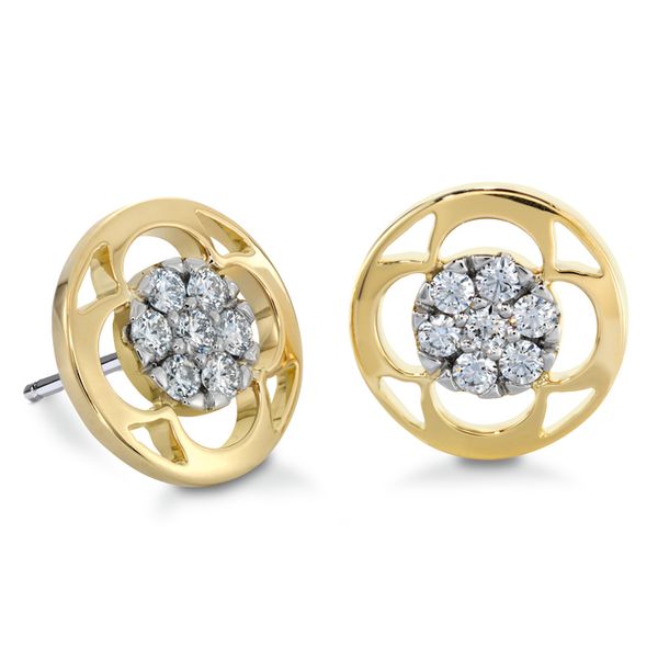 0.45 ctw. Copley Pave Stud Earrings in 18K Yellow Gold w/Platinum Becky Beauchine Kulka Diamonds and Fine Jewelry Okemos, MI