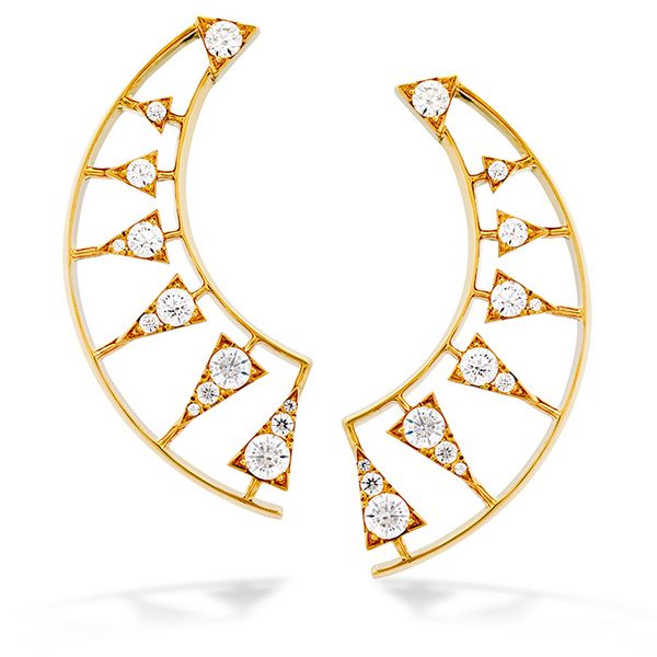 1.42 ctw. Triplicity Golden Earrings in 18K Yellow Gold Galloway and Moseley, Inc. Sumter, SC