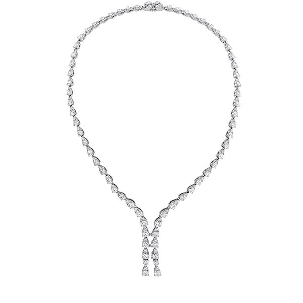 22 ctw. Aerial Teardrop Drop Necklace in 18K White Gold Sanders Diamond Jewelers Pasadena, MD