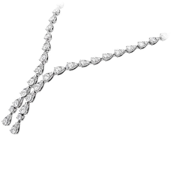 22 ctw. Aerial Teardrop Drop Necklace in 18K White Gold Image 3 Sanders Diamond Jewelers Pasadena, MD