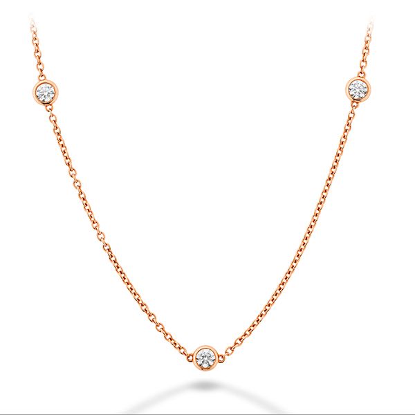 0.43 ctw. Signature Bezels By The Yard 3 Stone in 18K Rose Gold Valentine's Fine Jewelry Dallas, PA