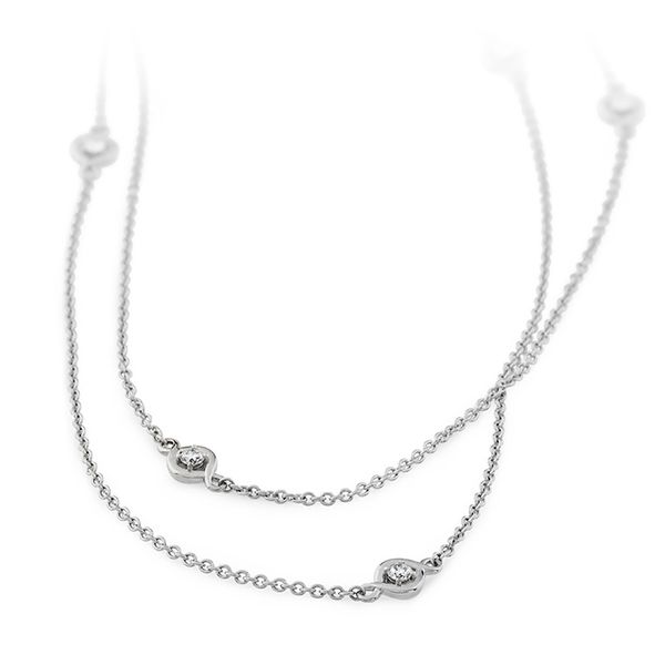 1.63 ctw. Optima Station Necklace in 18K White Gold Image 2 Valentine's Fine Jewelry Dallas, PA