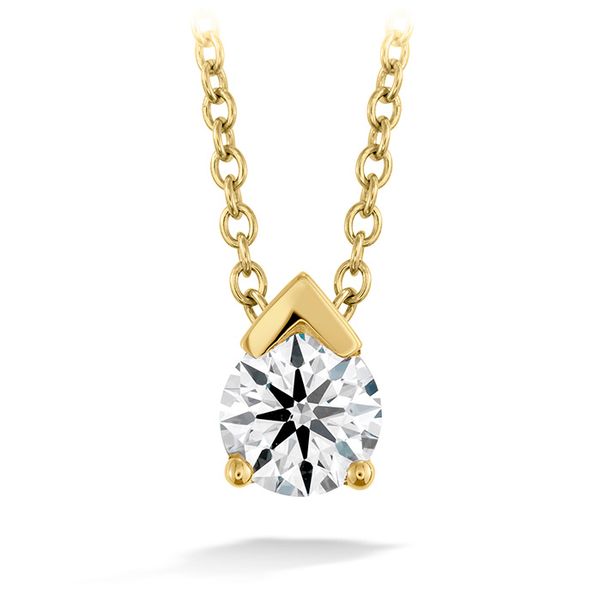 0.1 ctw. Aerial Single Diamond Pendant in 18K Yellow Gold Sanders Diamond Jewelers Pasadena, MD