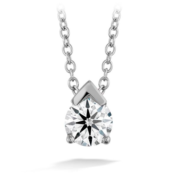 0.75 ctw. Aerial Single Diamond Pendant in 18K White Gold Romm Diamonds Brockton, MA