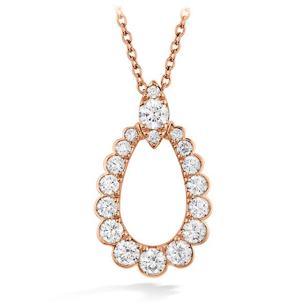 0.85 ctw. Aerial Regal Teardrop Pendant in 18K Rose Gold Sanders Diamond Jewelers Pasadena, MD