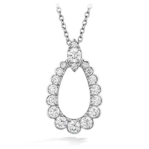 0.85 ctw. Aerial Regal Teardrop Pendant in 18K White Gold Sanders Diamond Jewelers Pasadena, MD