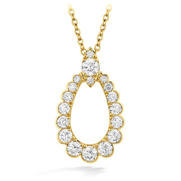 0.85 ctw. Aerial Regal Teardrop Pendant in 18K Yellow Gold Sanders Diamond Jewelers Pasadena, MD