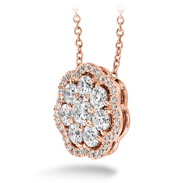 1.45 ctw. Aurora Cluster Pendant in 18K Rose Gold Image 2 Valentine's Fine Jewelry Dallas, PA