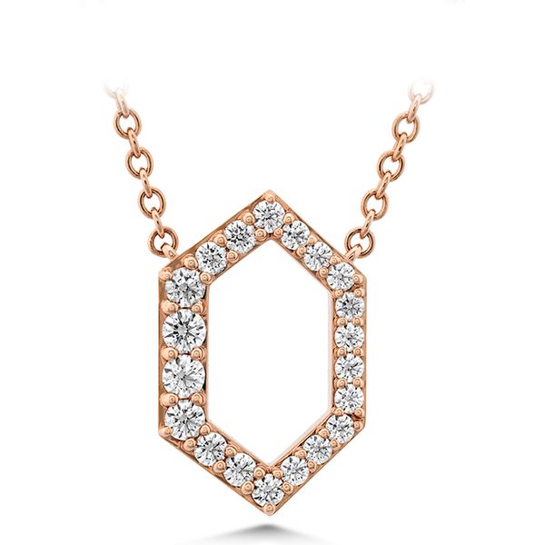 0.21 ctw. Charmed Hex Pendant in 18K Rose Gold Sanders Diamond Jewelers Pasadena, MD