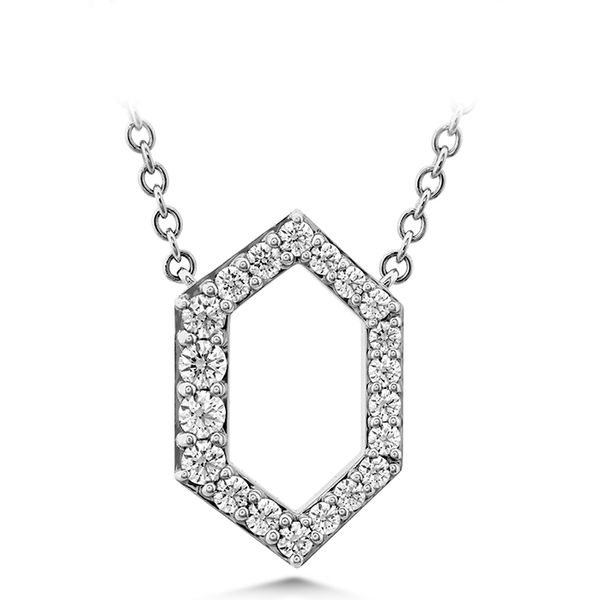 0.21 ctw. Charmed Hex Pendant in 18K White Gold Sanders Diamond Jewelers Pasadena, MD