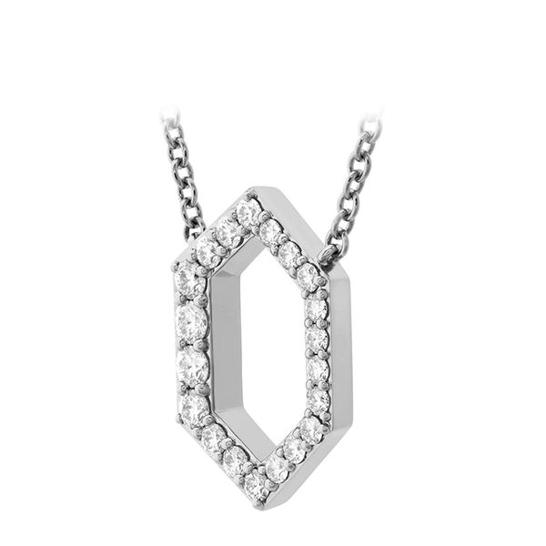 0.21 ctw. Charmed Hex Pendant in 18K White Gold Image 2 Sanders Diamond Jewelers Pasadena, MD