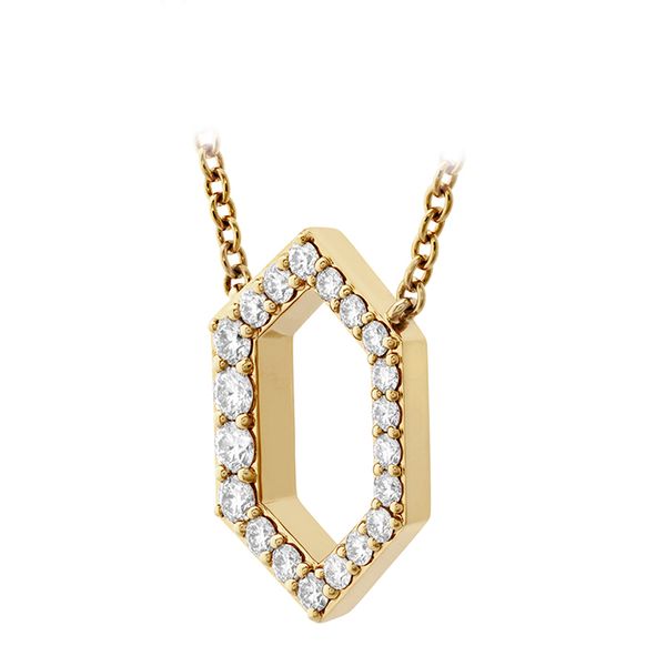 0.21 ctw. Charmed Hex Pendant in 18K Yellow Gold Image 2 Sanders Diamond Jewelers Pasadena, MD
