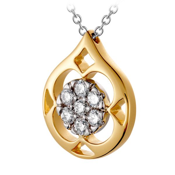0.33 ctw. Copley Pave Pendant Necklace in 18K Yellow Gold w/Platinum Image 2 Ross Elliott Jewelers Terre Haute, IN