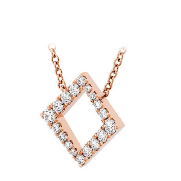 0.28 ctw. Charmed Square Pendant in 18K Rose Gold Image 2 Galloway and Moseley, Inc. Sumter, SC