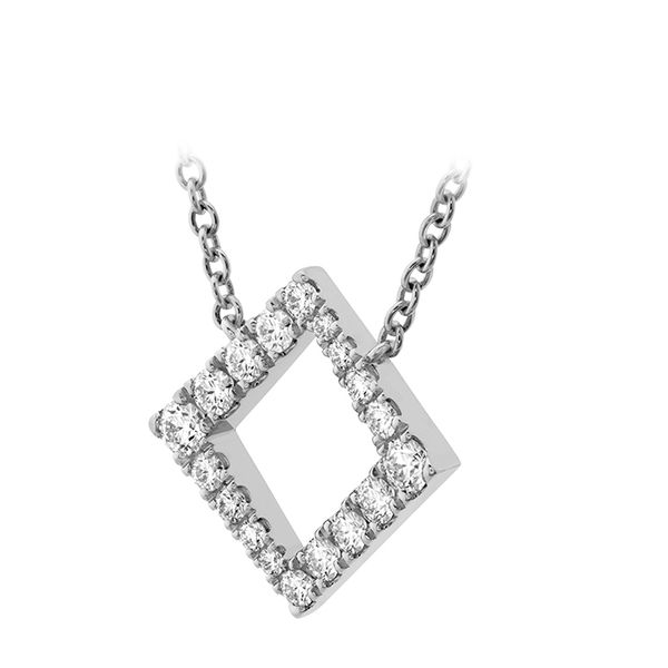 0.28 ctw. Charmed Square Pendant in 18K White Gold Image 2 Sanders Diamond Jewelers Pasadena, MD