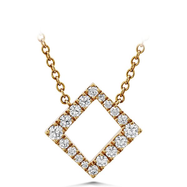0.28 ctw. Charmed Square Pendant in 18K Yellow Gold Sanders Diamond Jewelers Pasadena, MD