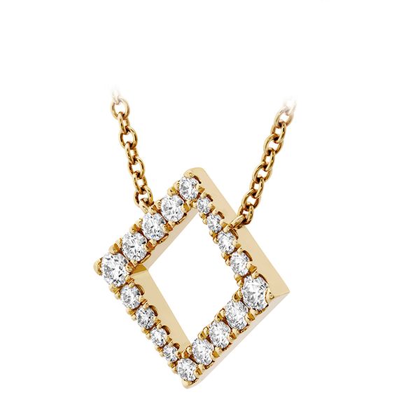 0.28 ctw. Charmed Square Pendant in 18K Yellow Gold Image 2 Sanders Diamond Jewelers Pasadena, MD
