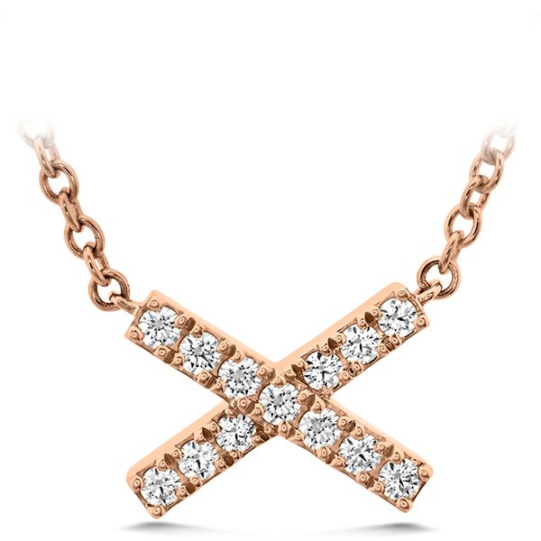 0.11 ctw. Charmed X Pendant in 18K Rose Gold Sanders Diamond Jewelers Pasadena, MD