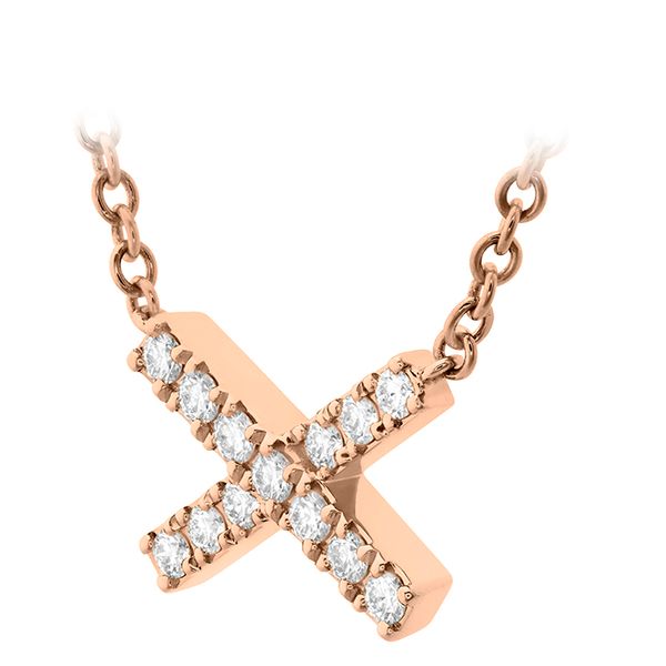 0.11 ctw. Charmed X Pendant in 18K Rose Gold Image 2 Sanders Diamond Jewelers Pasadena, MD