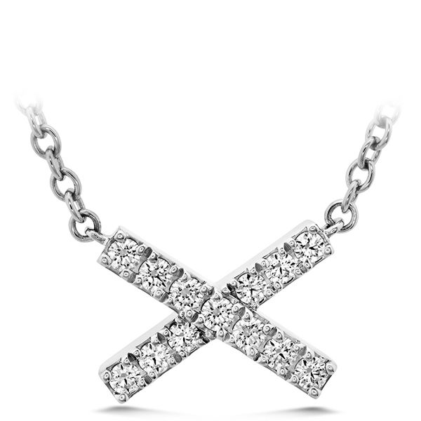 0.11 ctw. Charmed X Pendant in 18K White Gold Romm Diamonds Brockton, MA