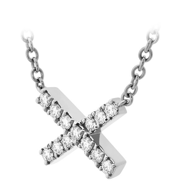 0.11 ctw. Charmed X Pendant in 18K White Gold Image 2 Sanders Diamond Jewelers Pasadena, MD
