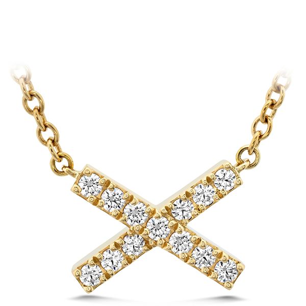0.11 ctw. Charmed X Pendant in 18K Yellow Gold Sanders Diamond Jewelers Pasadena, MD
