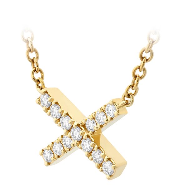 0.11 ctw. Charmed X Pendant in 18K Yellow Gold Image 2 Sanders Diamond Jewelers Pasadena, MD