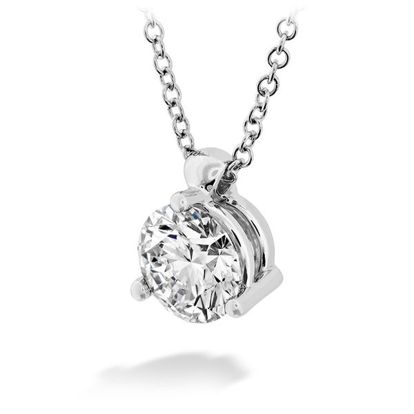 Necklaces - 0.1 ctw. HOF Classic 3 Prong Solitaire Pendant in 18K White Gold - image #2