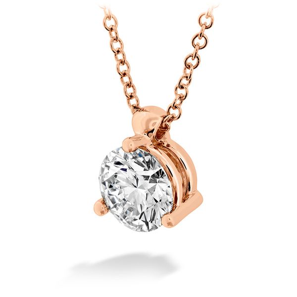 Necklaces - 0.33 ctw. HOF Classic 3 Prong Solitaire Pendant in 18K Rose Gold - image 2