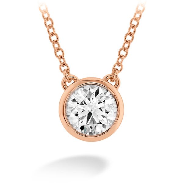 0.1 ctw. HOF Classic Bezel Solitaire Pendant in 18K Rose Gold Galloway and Moseley, Inc. Sumter, SC