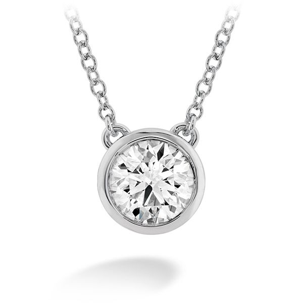 0.5 ctw. HOF Classic Bezel Solitaire Pendant in 18K White Gold Galloway and Moseley, Inc. Sumter, SC