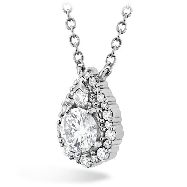 0.55 ctw. HOF Teardrop halo Pendant in 18K White Gold Image 2 Galloway and Moseley, Inc. Sumter, SC