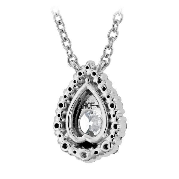 0.55 ctw. HOF Teardrop halo Pendant in 18K White Gold Image 3 Galloway and Moseley, Inc. Sumter, SC