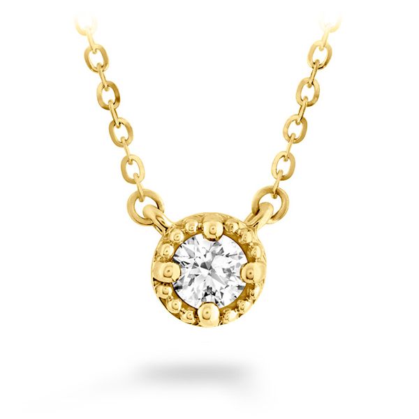 0.55 ctw. Liliana Milgrain Single Diamond Pendant in 18K Yellow Gold Romm Diamonds Brockton, MA