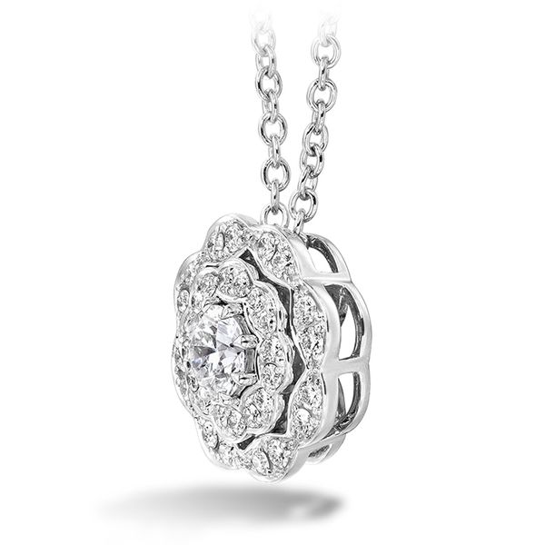 0.35 ctw. Lorelei Double Halo Diamond Pendant in 18K White Gold Image 2 Becky Beauchine Kulka Diamonds and Fine Jewelry Okemos, MI