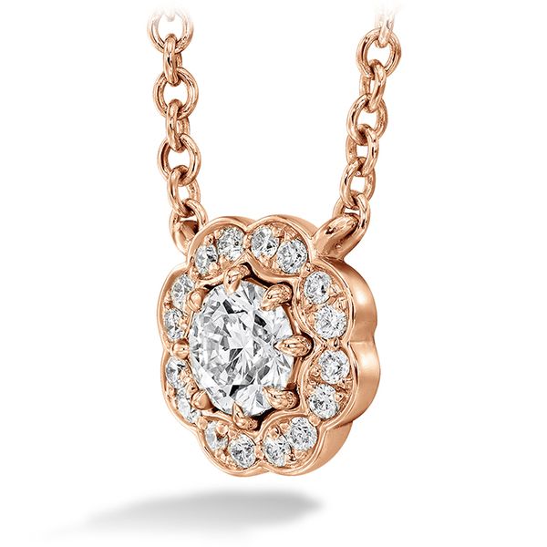 0.25 ctw. Lorelei Diamond Halo Pendant in 18K Rose Gold Image 2 Valentine's Fine Jewelry Dallas, PA