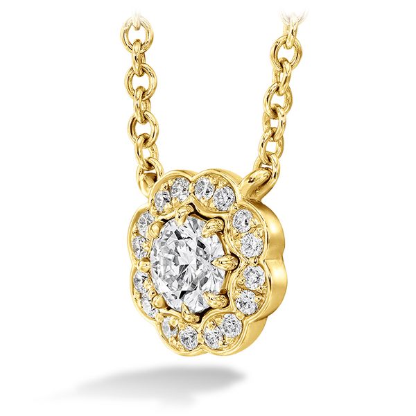 0.25 ctw. Lorelei Diamond Halo Pendant in 18K Yellow Gold Image 2 Becky Beauchine Kulka Diamonds and Fine Jewelry Okemos, MI