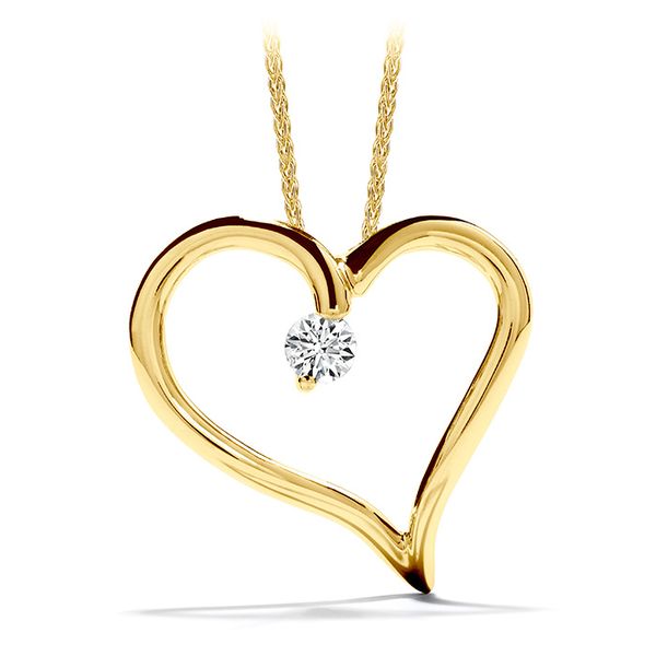 0.12 ctw. Amorous Heart Pendant Necklace in 18K Yellow Gold Galloway and Moseley, Inc. Sumter, SC