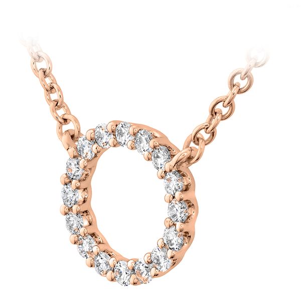 0.12 ctw. Signature Circle Pendant - Small in 18K Rose Gold Image 2 Valentine's Fine Jewelry Dallas, PA